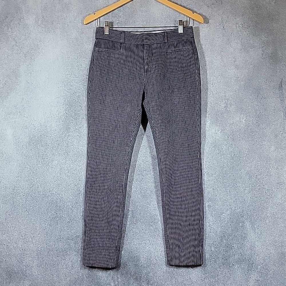 Banana Republic Jackson Fit Bold Blue Striped Ankle Pants - Picture 14 of 16